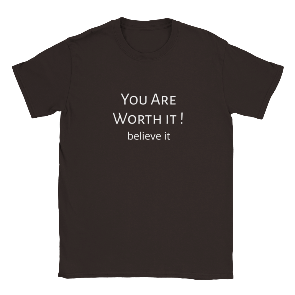 You are Worth it! Classic Kids Crewneck T-shirt. Wear it and share it forward