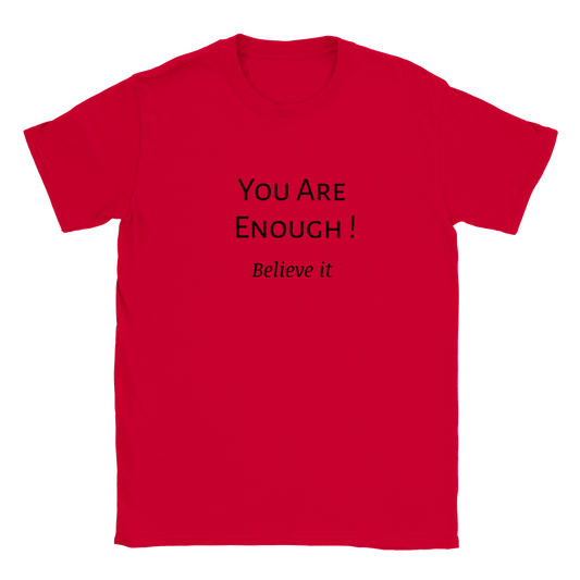 You are Enough! Classic Kids Crewneck T-shirt. Wear it and share it forward.