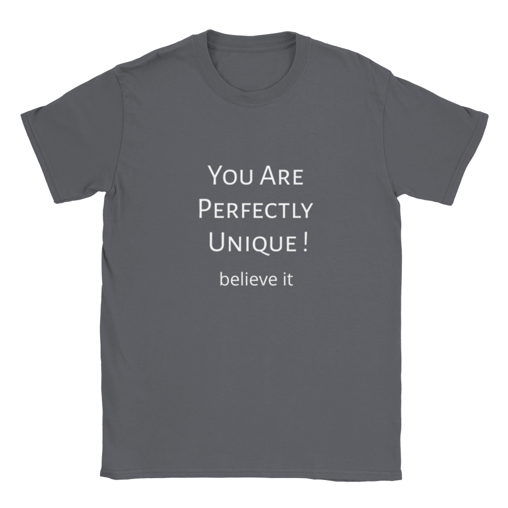 You Are Perfectly Unique! Classic Kids Crewneck T-shirt. Wear it and share it forward.